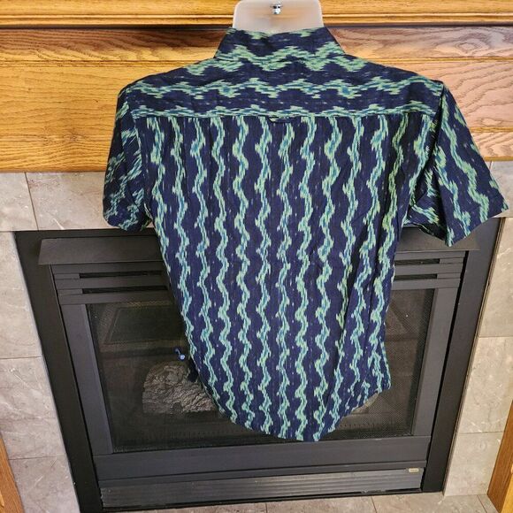 Marc by Marc Jacobs Gettysburg Blue Short-Sleeved Button-Up Shir - Picture 3 of 9